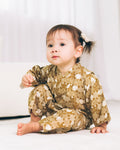 Lucky Cat Baby Kimono - Gold