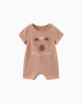 Capybara In Onsen Short Sleeves Baby Romper