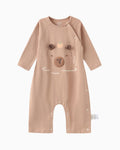 Capybara In Onsen Long Sleeves Baby Romper