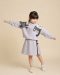 Clingy Kitty Cropped Kids Sweatshirt