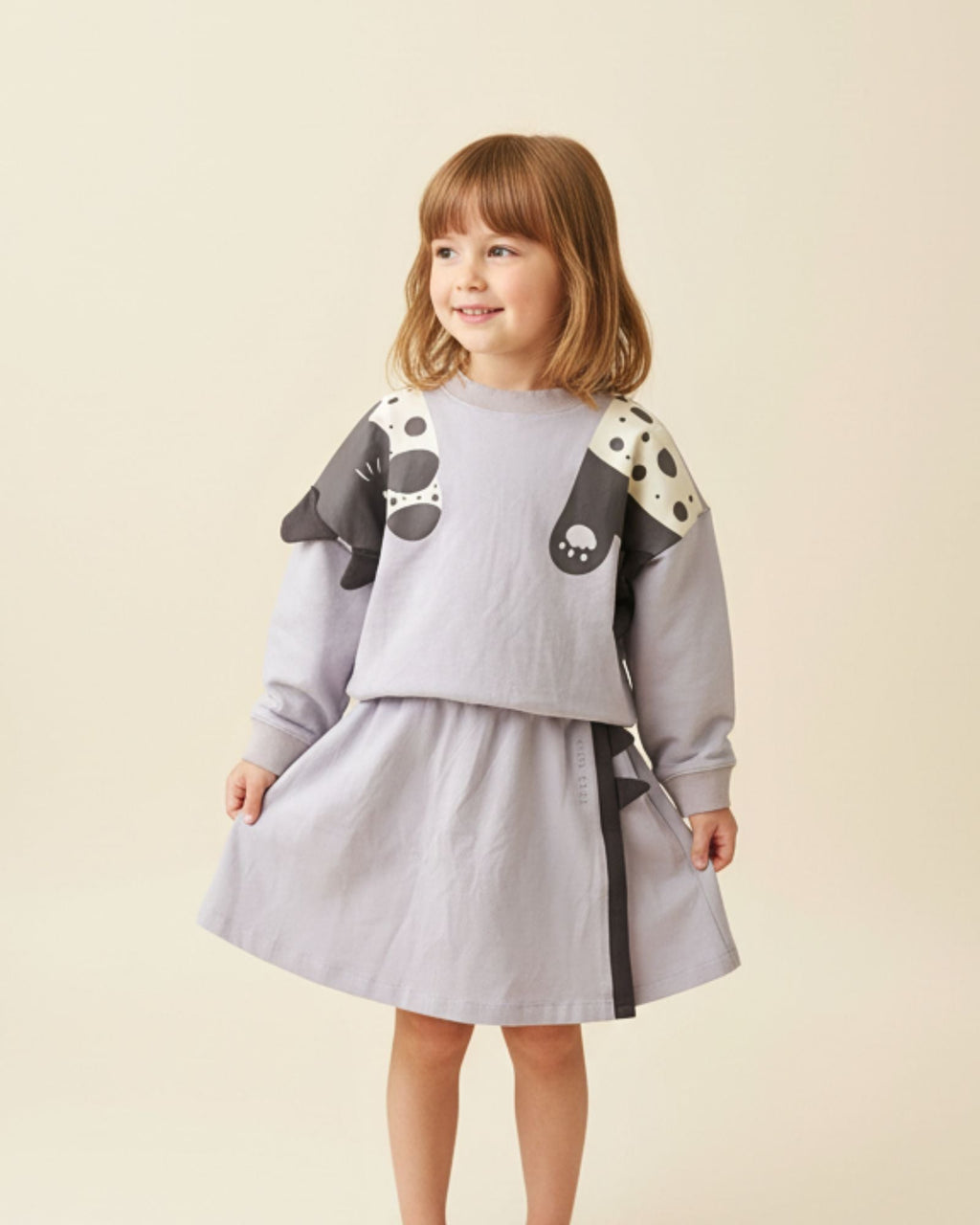 Clingy Kitty Cropped Kids Sweatshirt