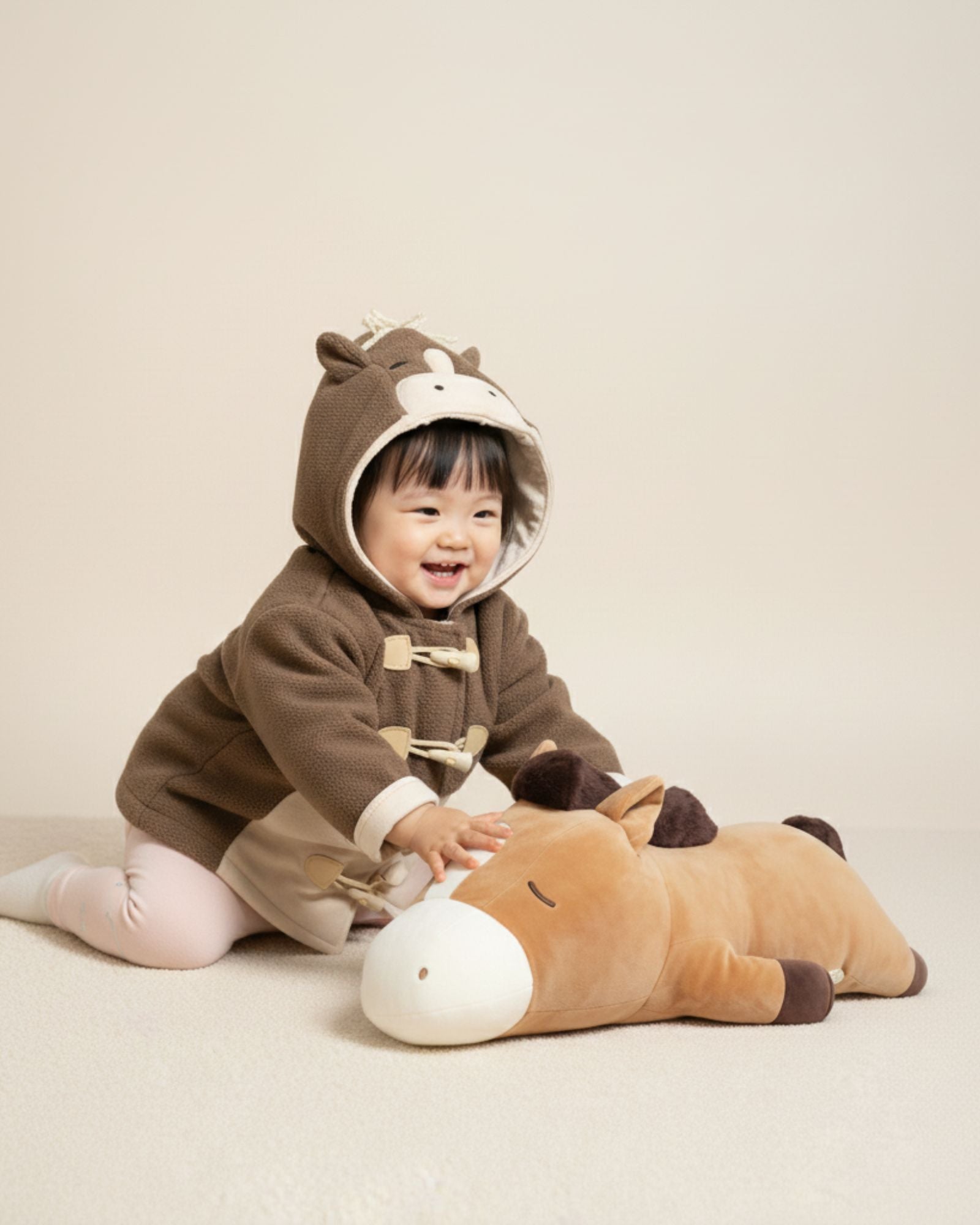 Pony Fleece Hoodie Coat