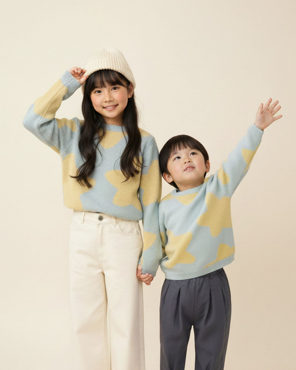 Lucky Stars Knitted Sweatshirt (Kids & Adults)