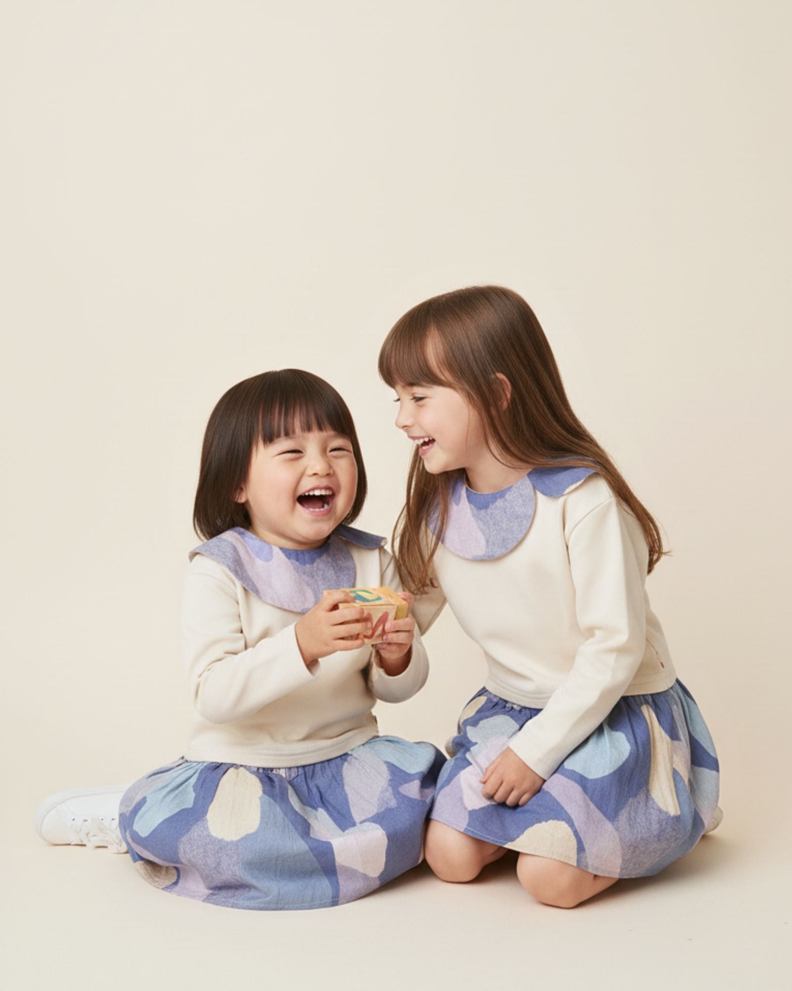 Moonlit Glow Asymmetrical Girls Dress