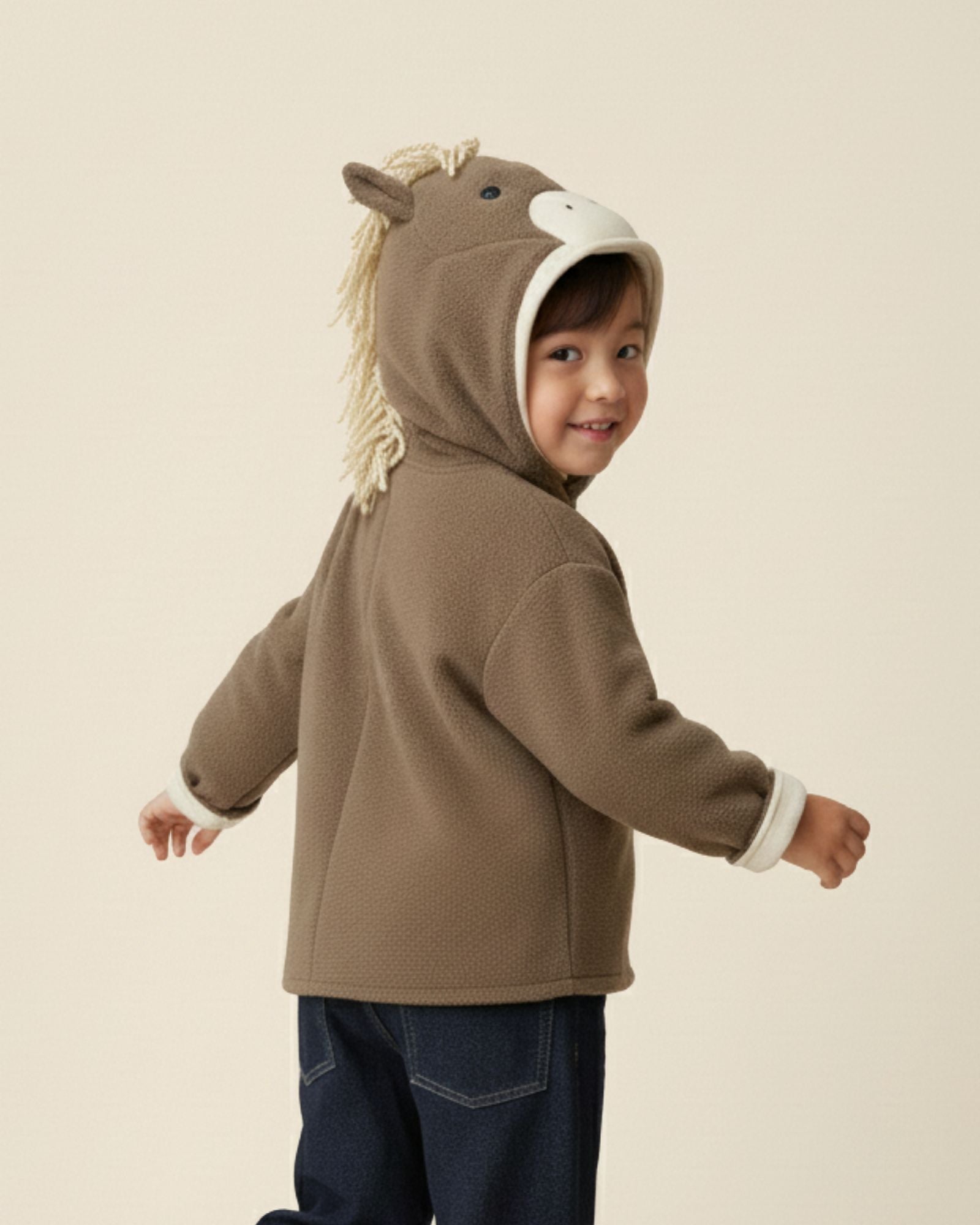 Pony Fleece Hoodie Coat