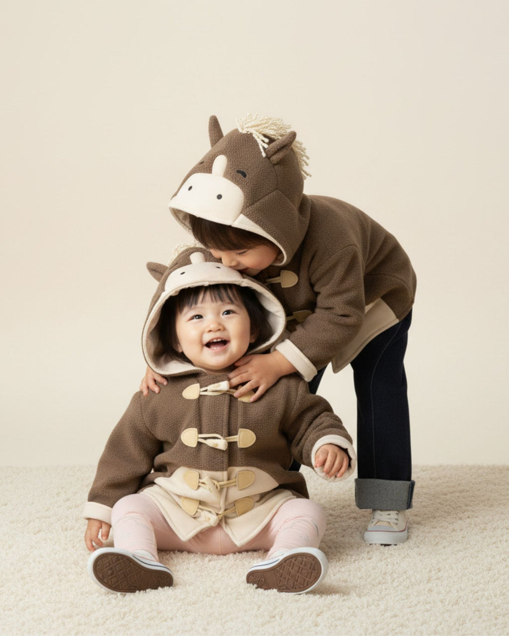 Pony Fleece Hoodie Coat