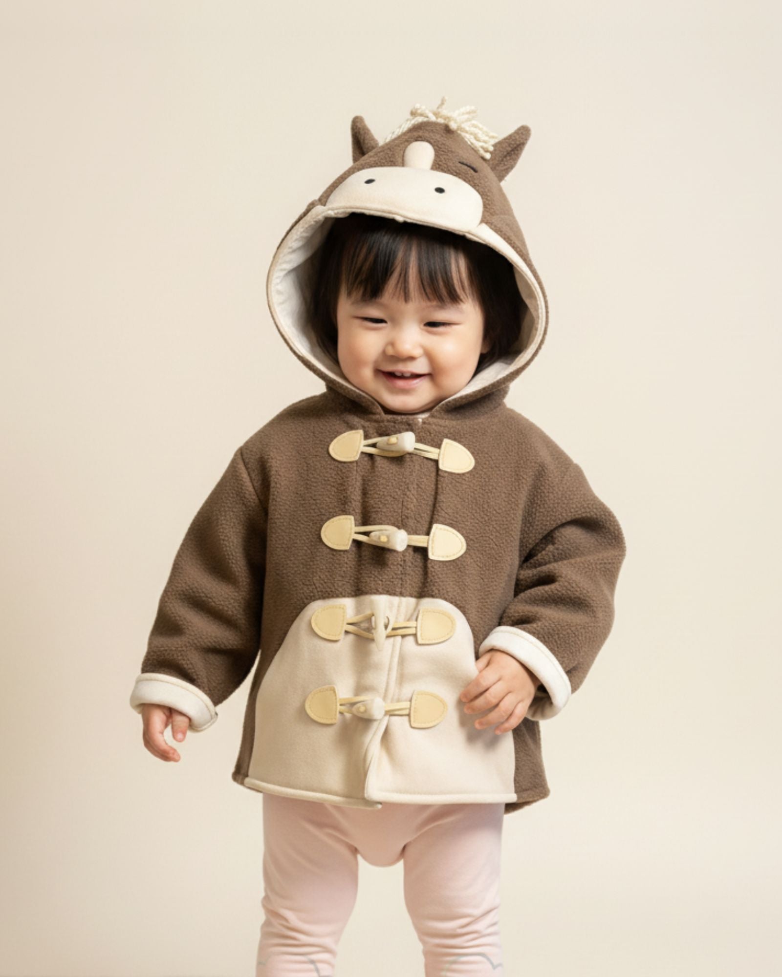 Pony Fleece Hoodie Coat