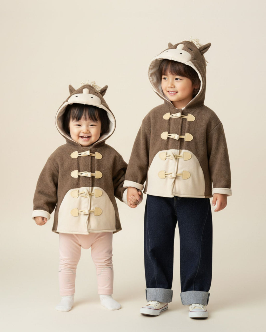 Pony Fleece Hoodie Coat