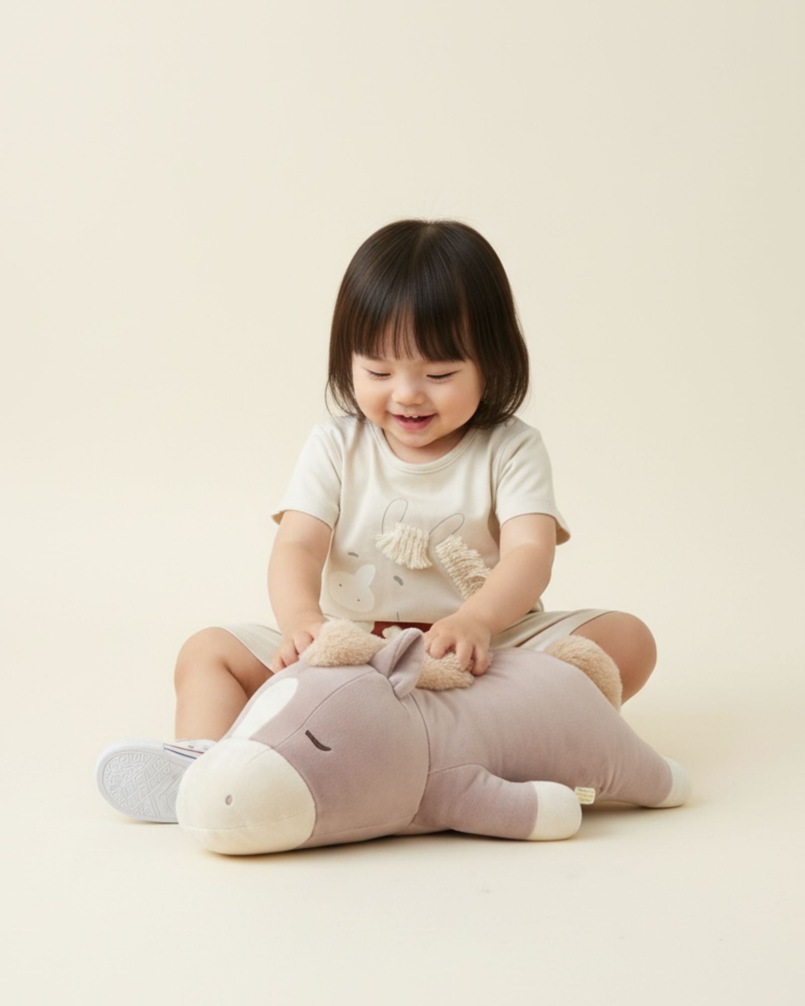 Liv Heart Pony Pillow - Gray